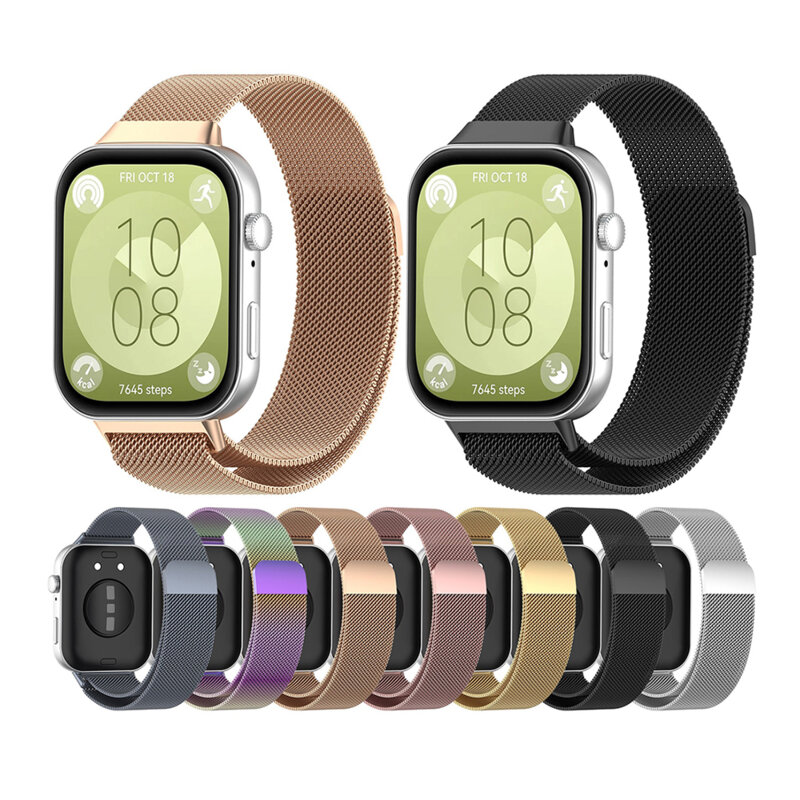 Curea Huawei Watch Fit 4 Pro Techsuit, roz auriu, W009