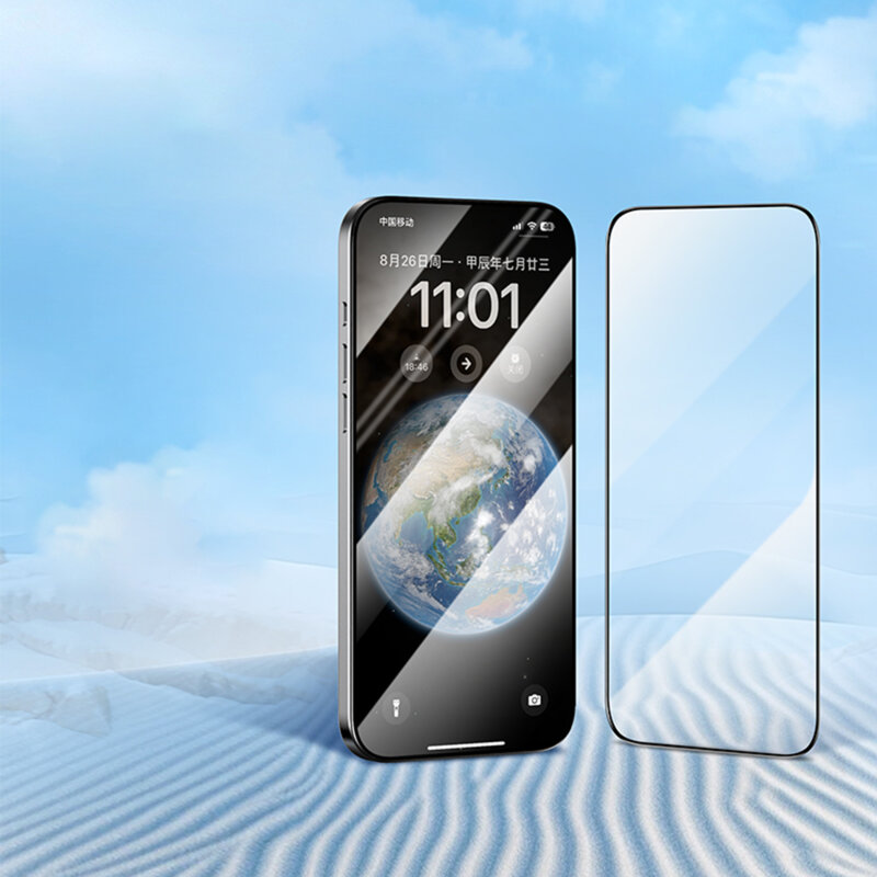 [Pachet 5x] Folie iPhone XS Max Blueo 2.5D Silk Full Cover HD Glass, negru