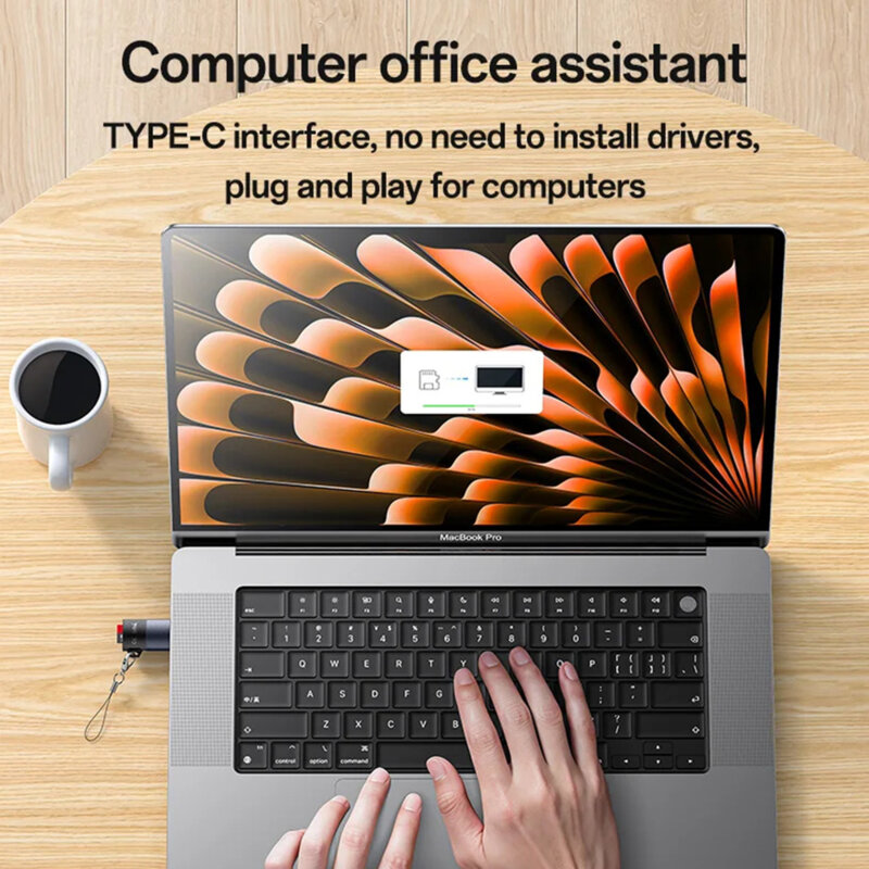 Cititor de carduri, adaptor Type-C la TF Yesido, negru, GS37