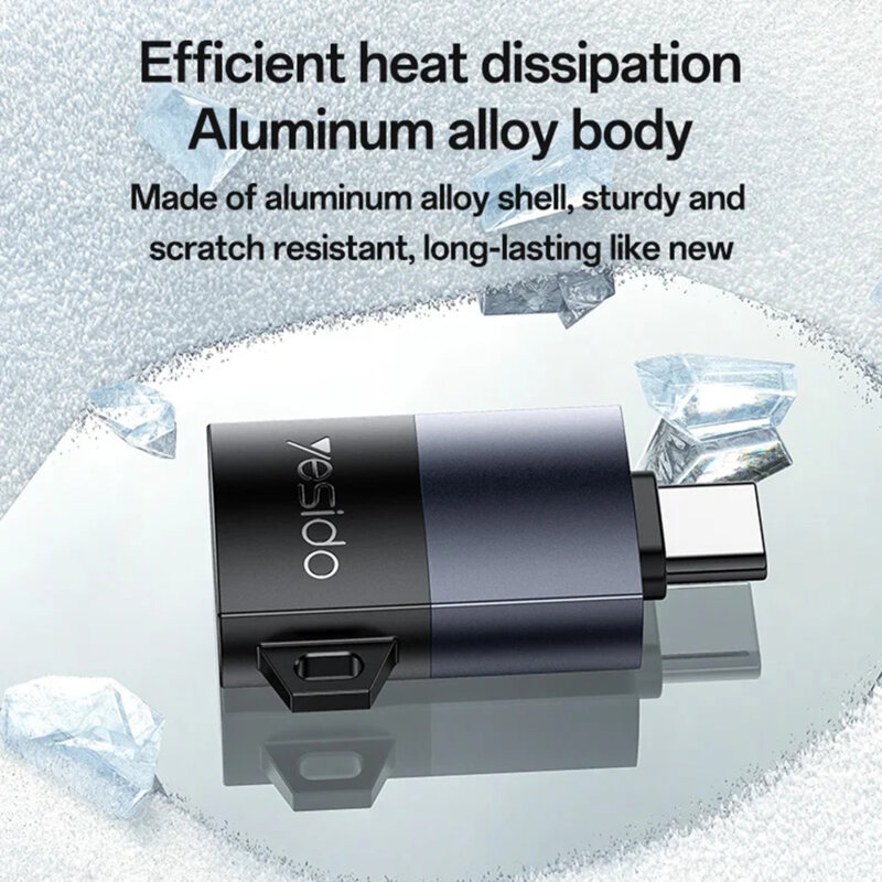 Cititor de carduri, adaptor Type-C la TF Yesido, negru, GS37