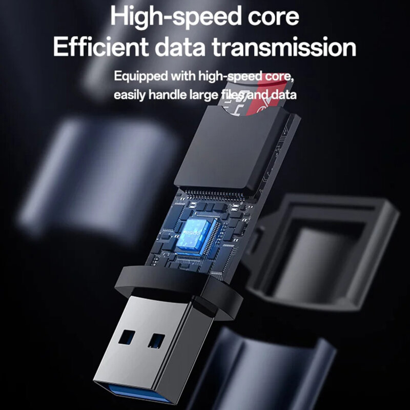Cititor de carduri, adaptor USB la TF Yesido, negru, GS36