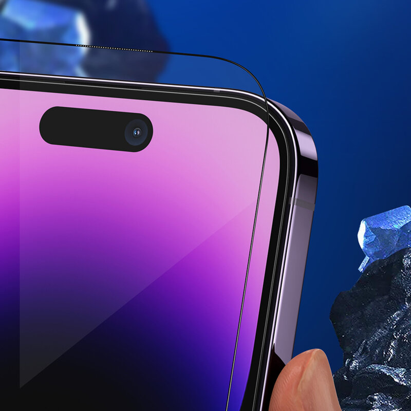 Folie iPhone 16 Plus Blueo Anti-Broken Glass, negru