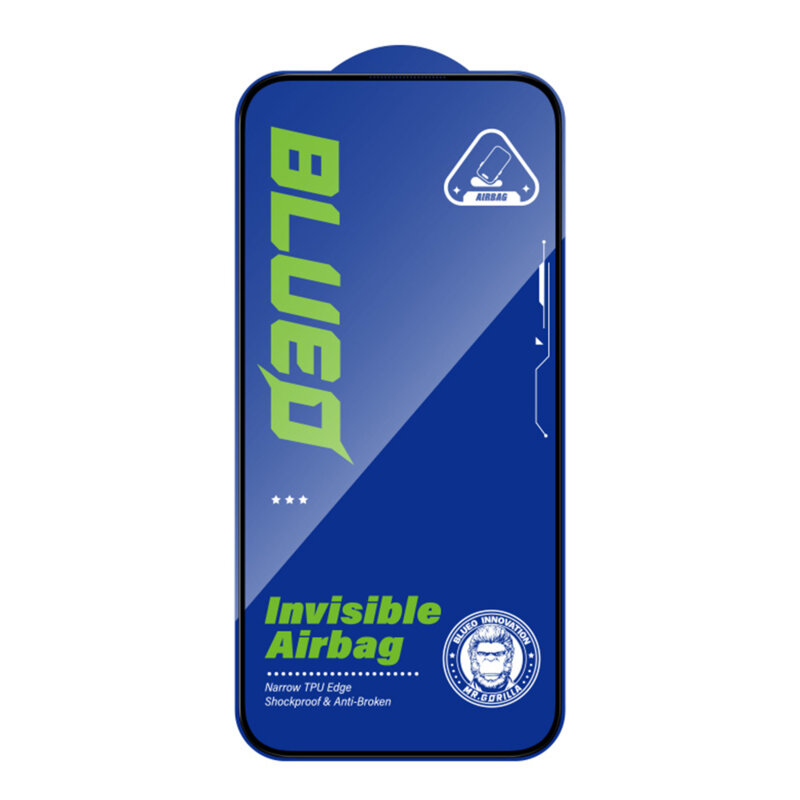 Folie iPhone 15 Blueo Anti-Broken Glass, negru