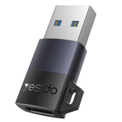Adaptor OTG USB la Type-C, 18W Yesido GS34, gri