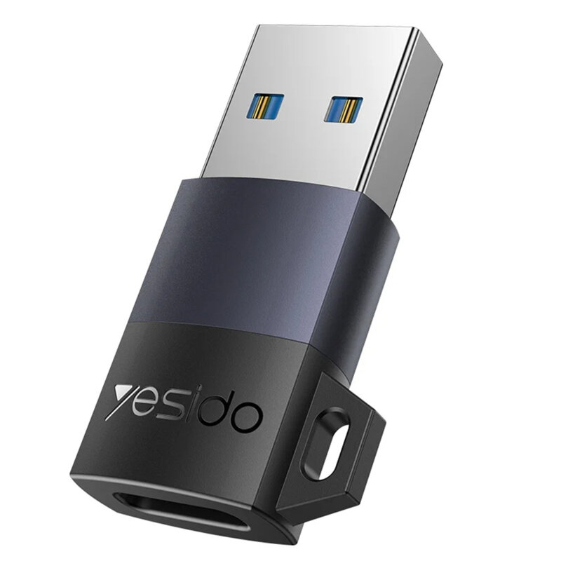 Adaptor OTG USB la Type-C, 18W Yesido GS34, gri