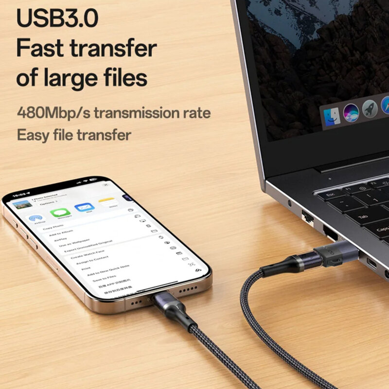 Adaptor OTG USB la Type-C, 18W Yesido GS34, gri