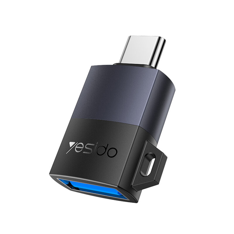 Adaptor OTG Type-C la USB, QC18W Yesido GS31, gri