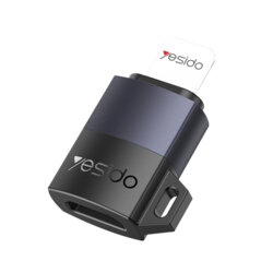 Adaptor OTG Micro-USB la Lightning, 12W Yesido GS30, gri