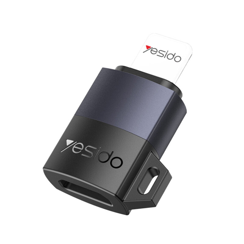 Adaptor OTG Micro-USB la Lightning, 12W Yesido GS30, gri