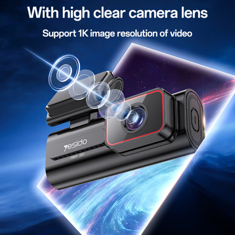 Camera auto Full HD 1080p, Wi-Fi, functie G-Sensor, Yesido KM21