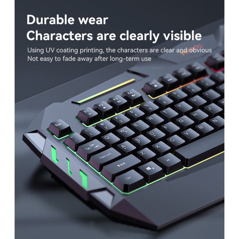 Tastatura gaming profesionala RGB, 104 taste Yesido KB21, negru