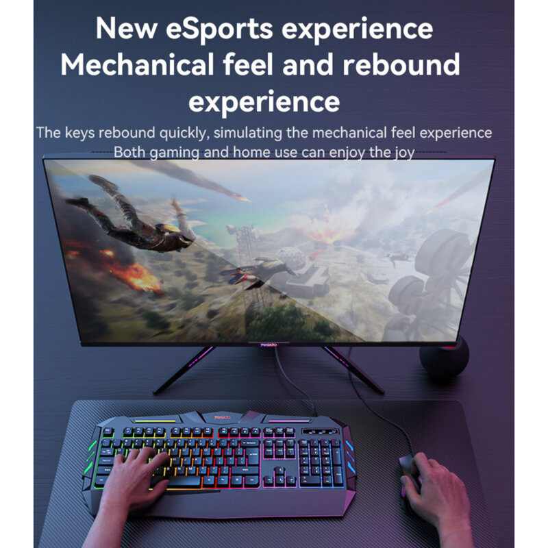 Tastatura gaming profesionala RGB, 104 taste Yesido KB21, negru