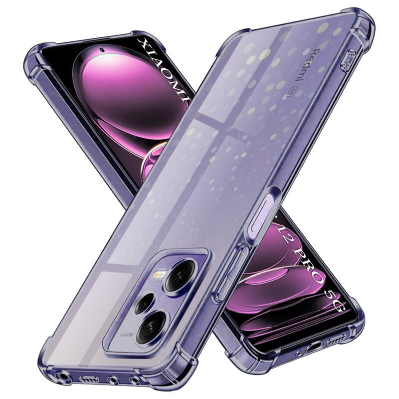 Husa Xiaomi Redmi Note 12 Pro 5G Techsuit Shockproof Clear Silicone, fumuriu