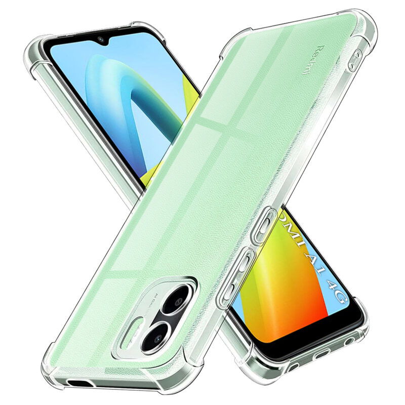 Husa Xiaomi Redmi A1 Techsuit Shockproof Clear Silicone, transparenta