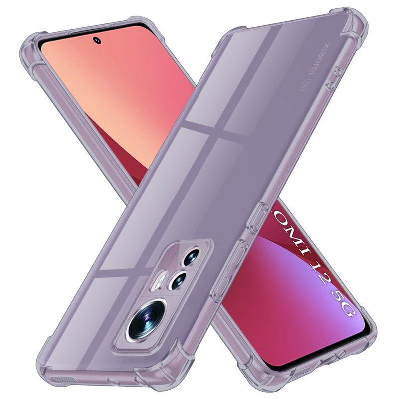 Husa Xiaomi 12 Techsuit Shockproof Clear Silicone, fumuriu