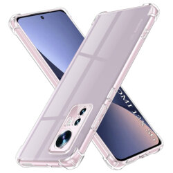 Husa Xiaomi 12X Techsuit Shockproof Clear Silicone, transparenta