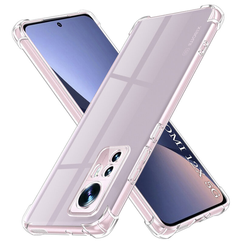 Husa Xiaomi 12X Techsuit Shockproof Clear Silicone, transparenta