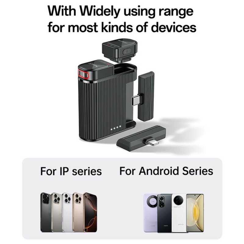 Microfon tip lavariera 360°, 600mAh, magnetic Yesido KR19, negru