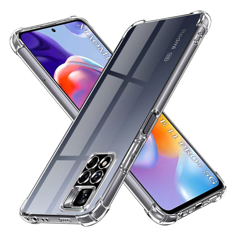 Husa  Xiaomi Redmi Note 11 Pro+ 5G Techsuit Shockproof Clear Silicone, transparenta