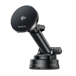 Suport auto cu incarcare wireless QI2.0 15W Yesido DS30, negru