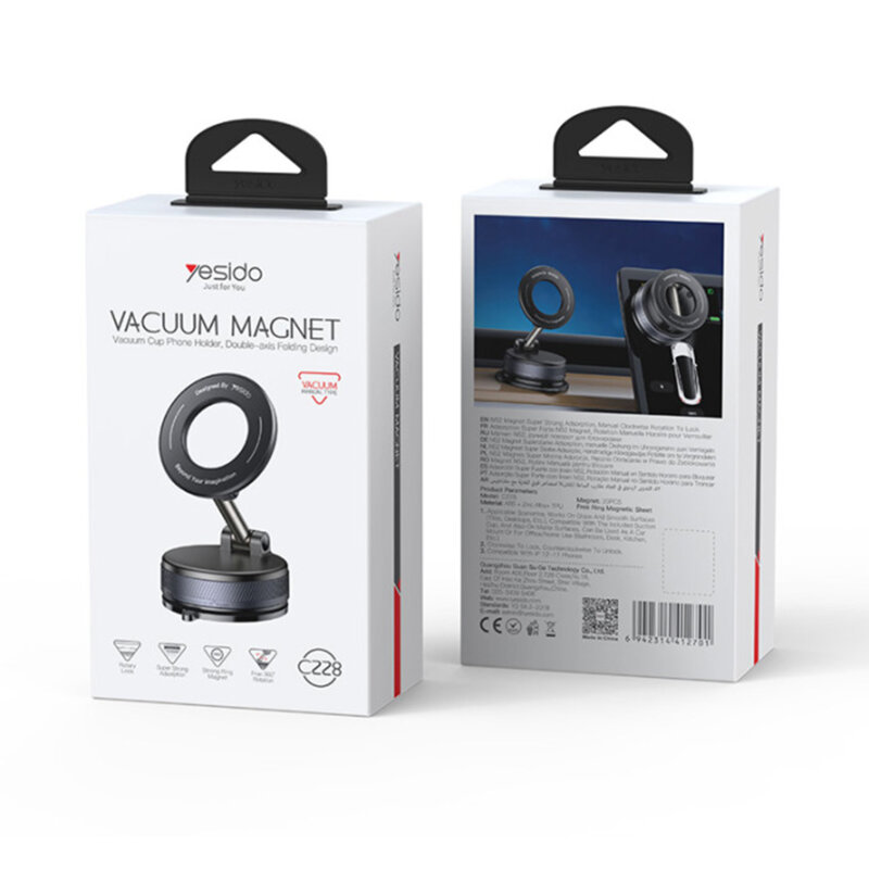 Suport auto magnetic pentru bord, telescopic, 360 Yesido C228