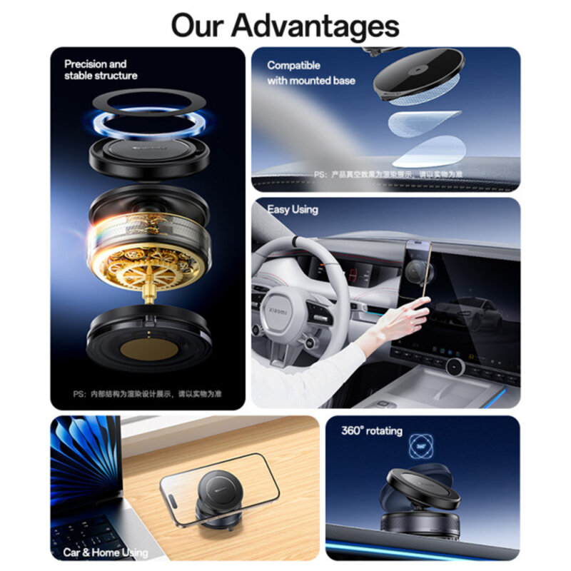 Suport auto magnetic pentru bord, mini, 360 Yesido C227