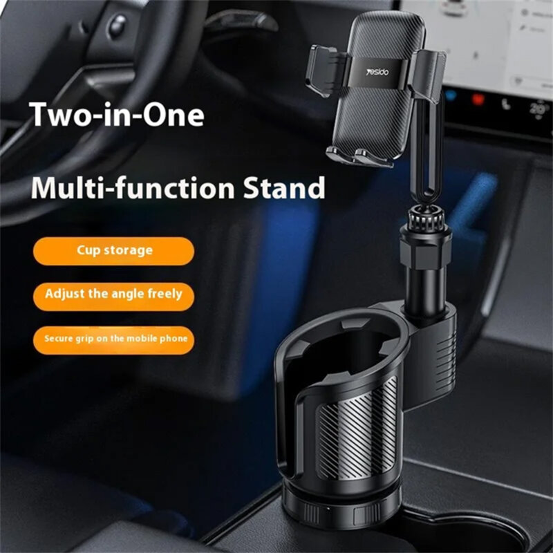 Suport auto 2in1 pentru telefon si pahar, 360 Yesido C273