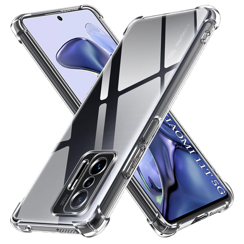 Husa Xiaomi 11T Techsuit Shockproof Clear Silicone, transparenta