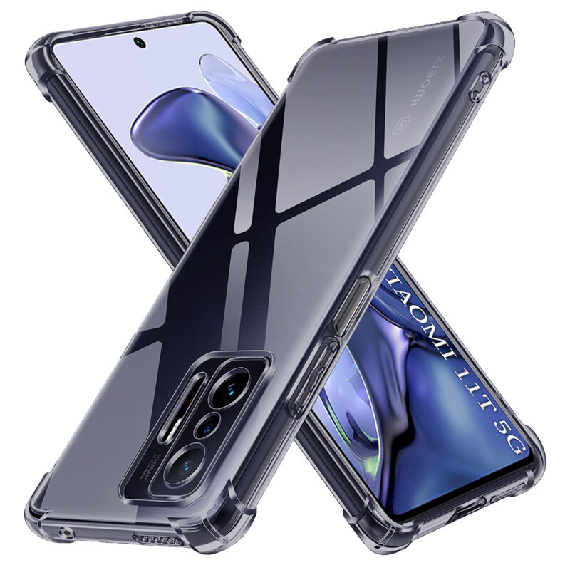 Husa Xiaomi 11T Techsuit Shockproof Clear Silicone, fumuriu