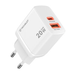 Incarcator priza Type-C, USB  20W Techsuit CH2, alb
