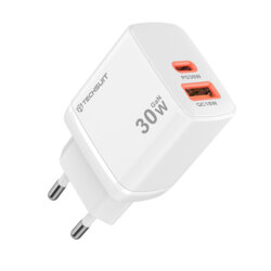 Incarcator priza Type-C, USB, 30W Techsuit CH1, alb
