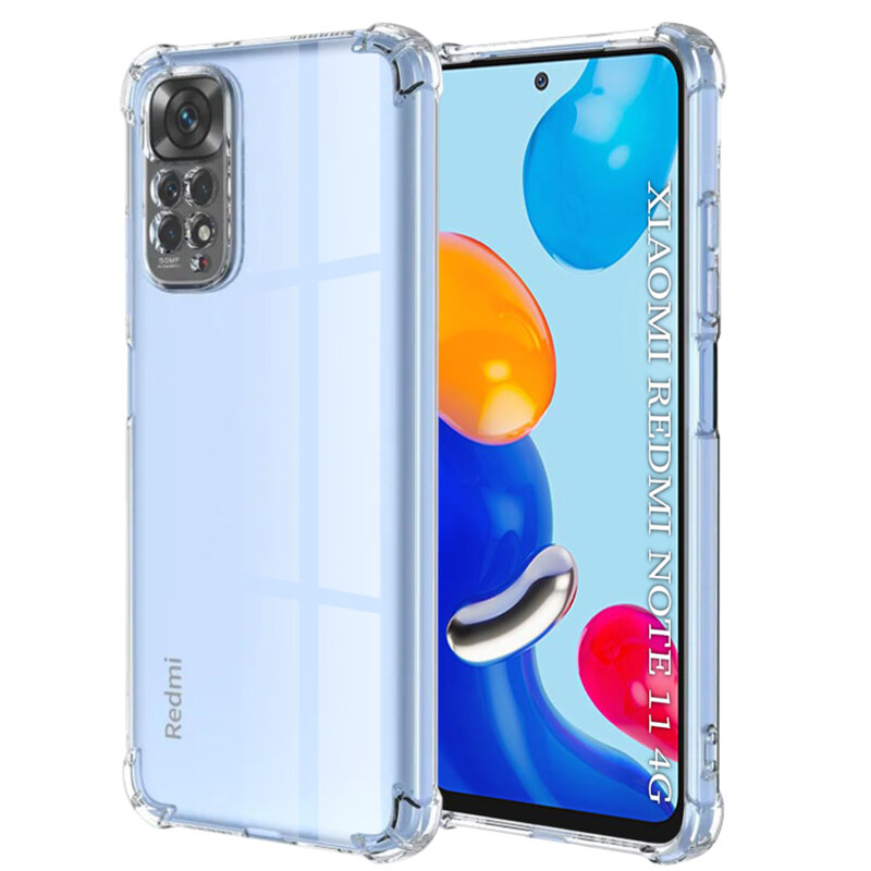 Husa Xiaomi Redmi Note 11 Techsuit Shockproof Clear Silicone, transparenta