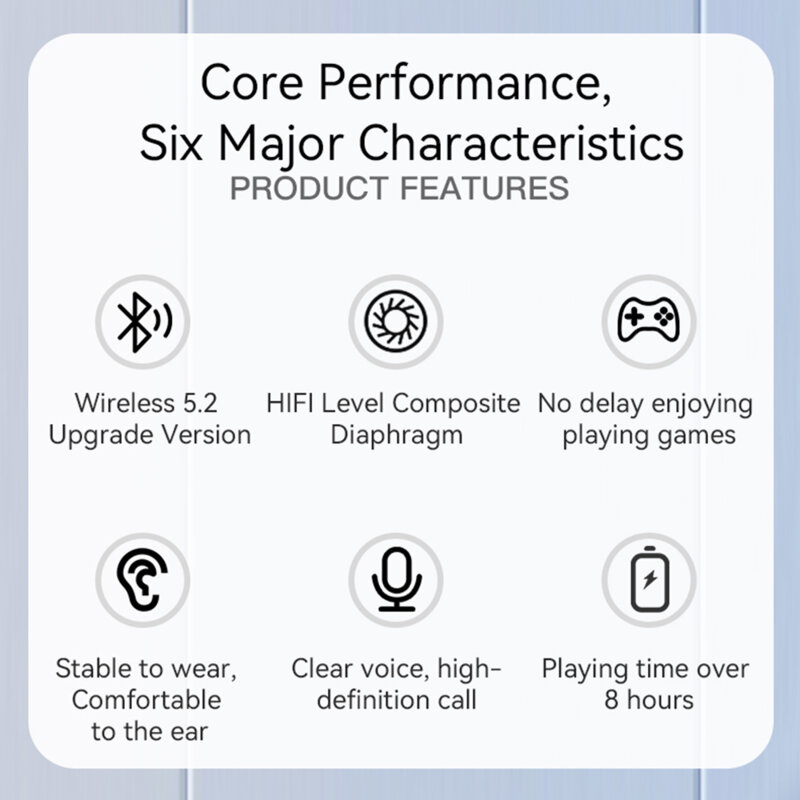 Casti Bluetooth over-ear BT5.2 Noise Reduction, Yesido EP05