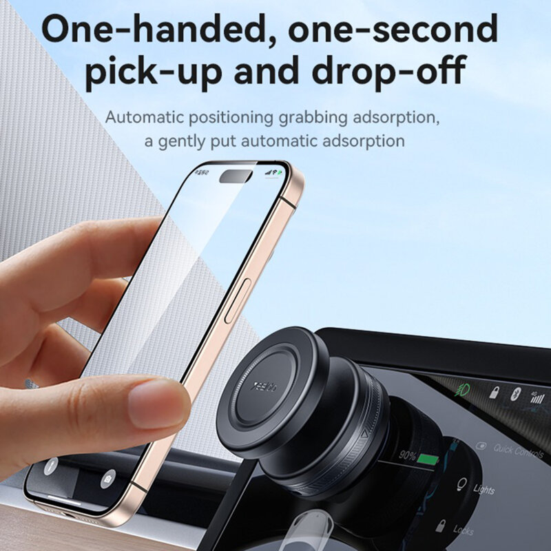 Suport auto MagSafe pentru iPhone, 360° Yesido C224, negru