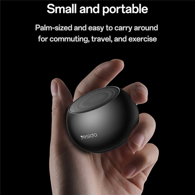 Boxa portabila Bluetooth 5.0, 3W, 300mAh Yesido YSW33, negru