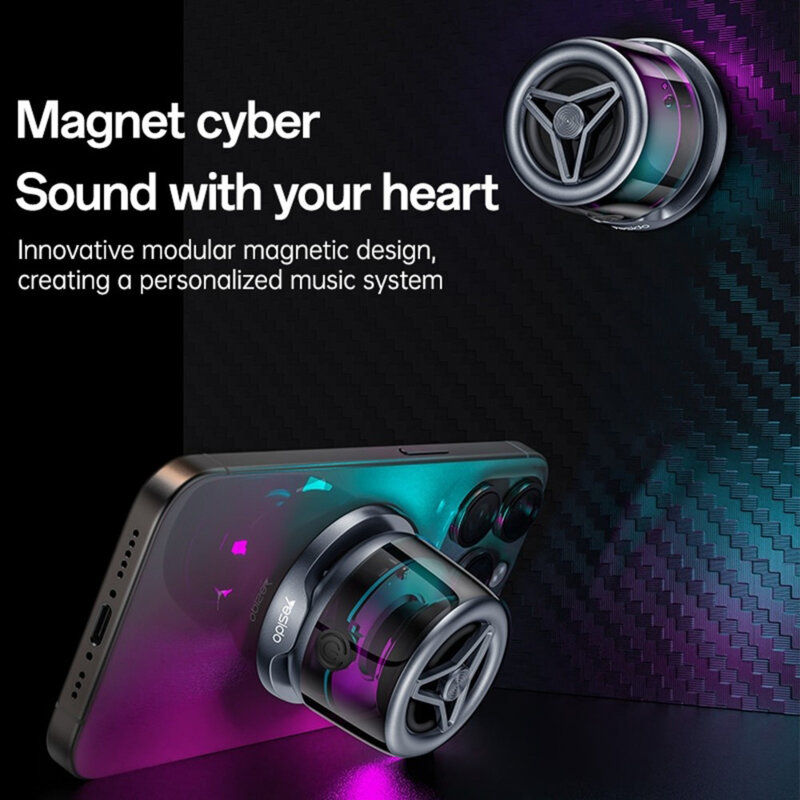 Boxa magnetica mini BT 5.3, 3W, LED ambient, Yesido YSW32