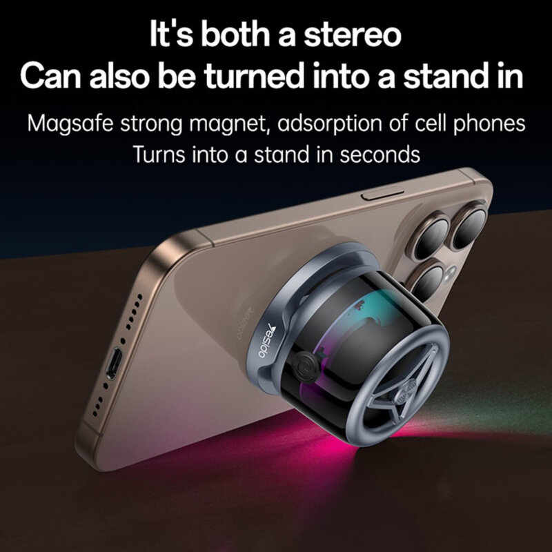 Boxa magnetica mini BT 5.3, 3W, LED ambient, Yesido YSW32