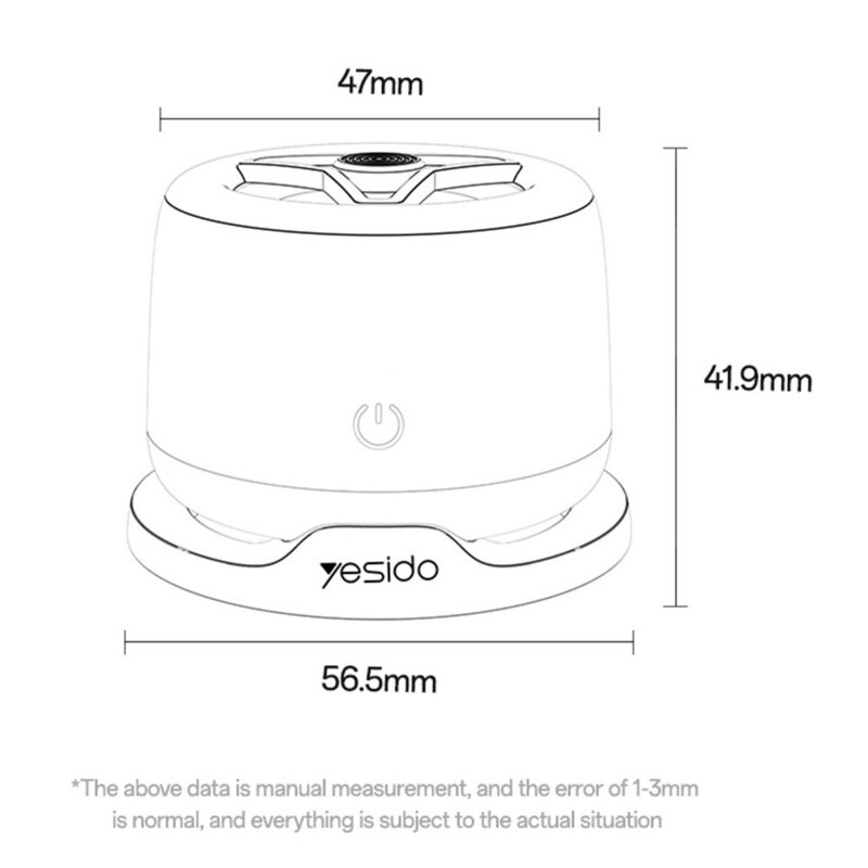 Boxa magnetica mini BT 5.3, 3W, LED ambient, Yesido YSW32