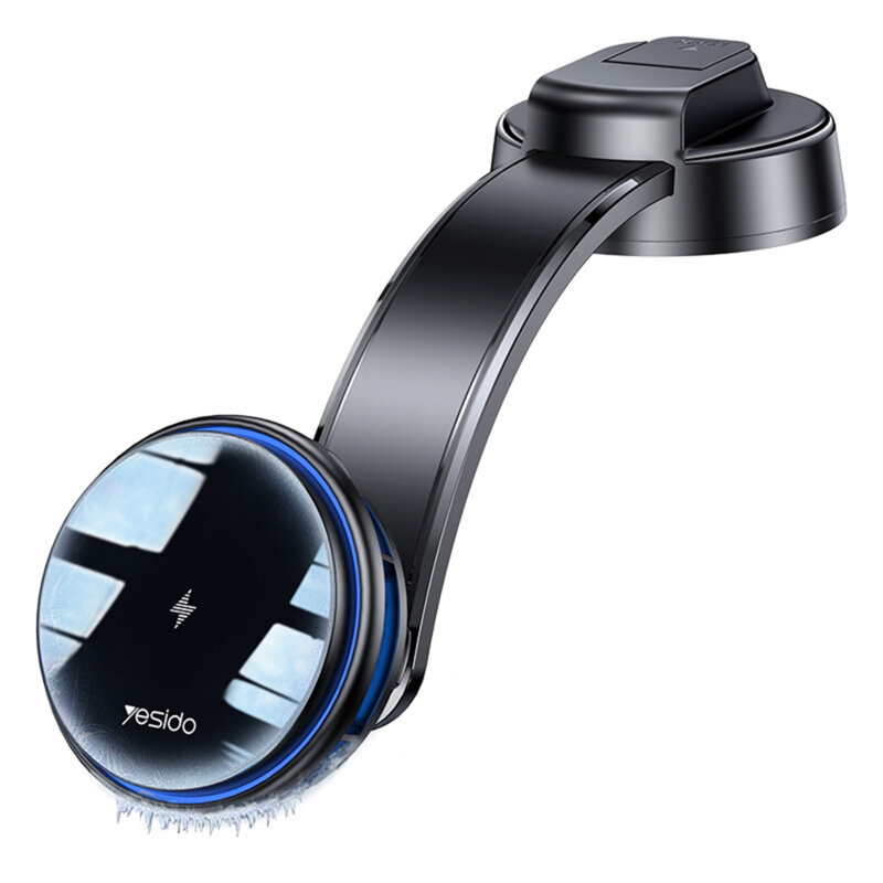 Suport auto magnetic cu racire, lumini, 15W Yesido C311, negru
