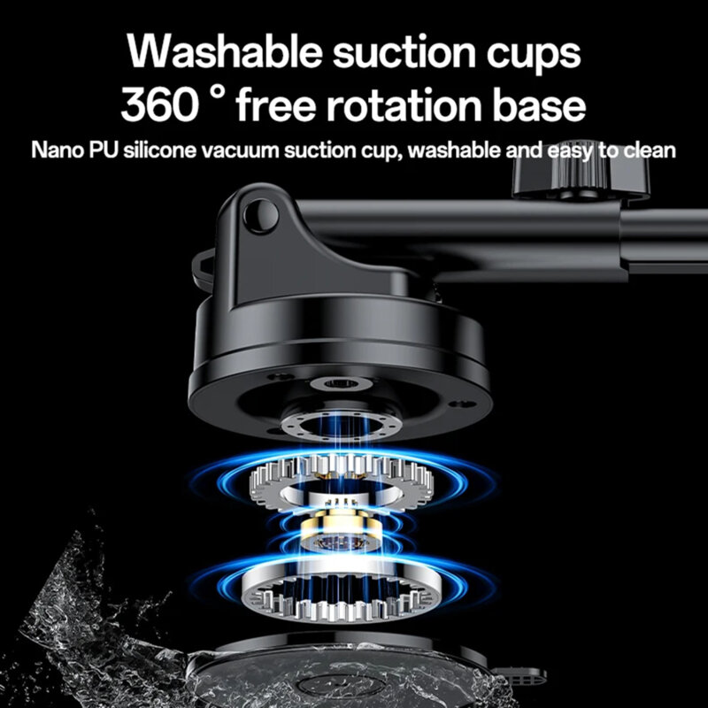 Suport auto bord, cu incarcare, clear design, 15W Yesido C307