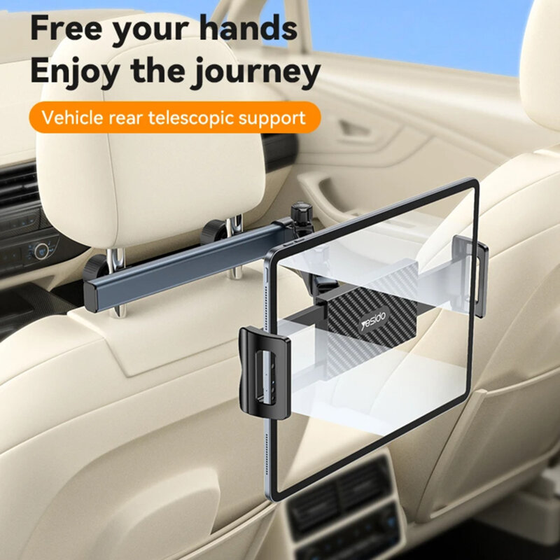 Suport auto tetiera cu brat telescopic, extra wide Yesido C294