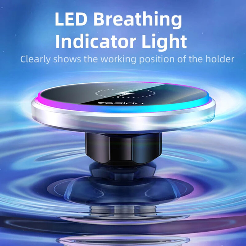 Suport auto magnetic 2in1, bord/parbriz, 15W, LED Yesido C292