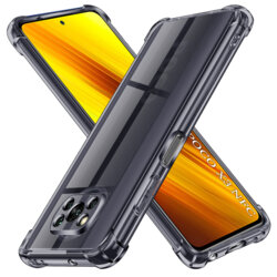 Husa Xiaomi Poco X3 NFC Techsuit Shockproof Clear Silicone, fumuriu