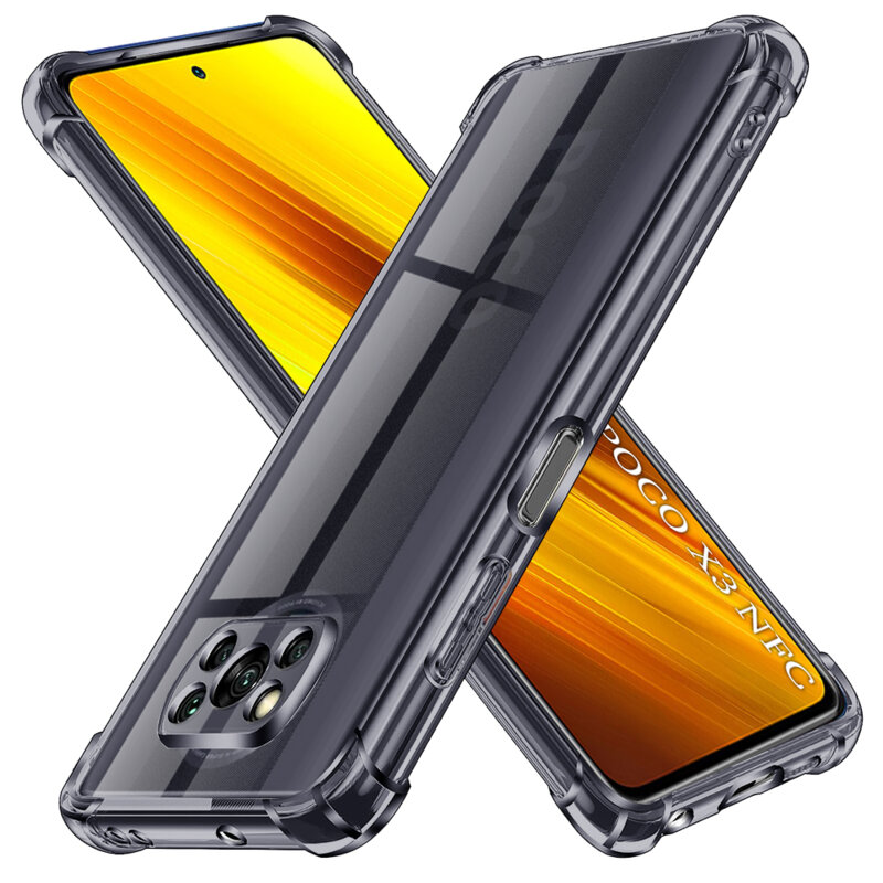Husa Xiaomi Poco X3 NFC Techsuit Shockproof Clear Silicone, fumuriu