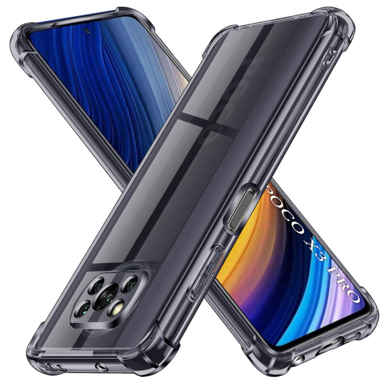 Husa Xiaomi Poco X3 Pro Techsuit Shockproof Clear Silicone, fumuriu