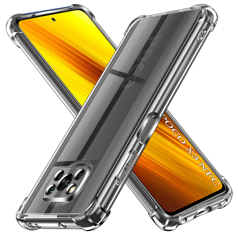 Husa Xiaomi Poco X3 NFC Techsuit Shockproof Clear Silicone, transparenta