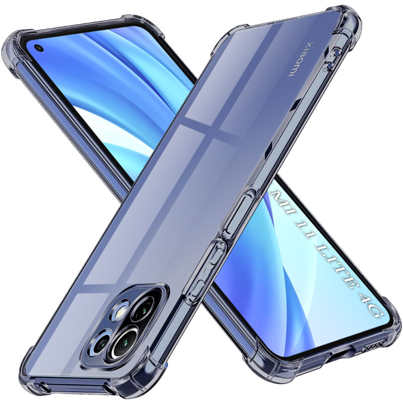 Husa Xiaomi Mi 11 Lite Techsuit Shockproof Clear Silicone, fumuriu