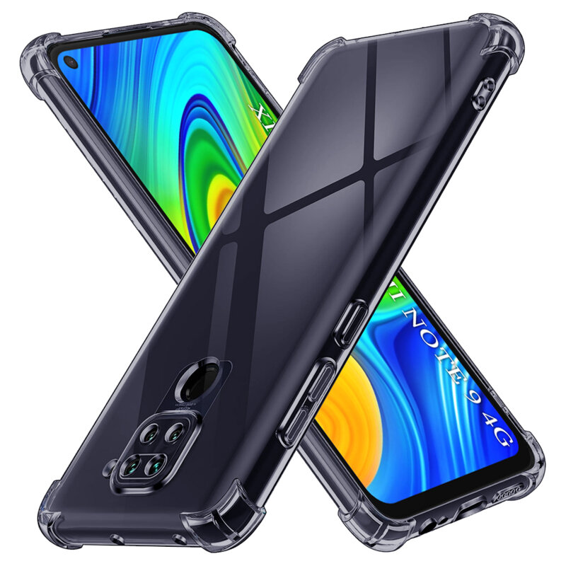 Husa Xiaomi Redmi Note 9 Techsuit Shockproof Clear Silicone, fumuriu