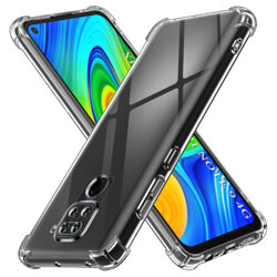 Husa Xiaomi Redmi Note 9 Techsuit Shockproof Clear Silicone, transparenta