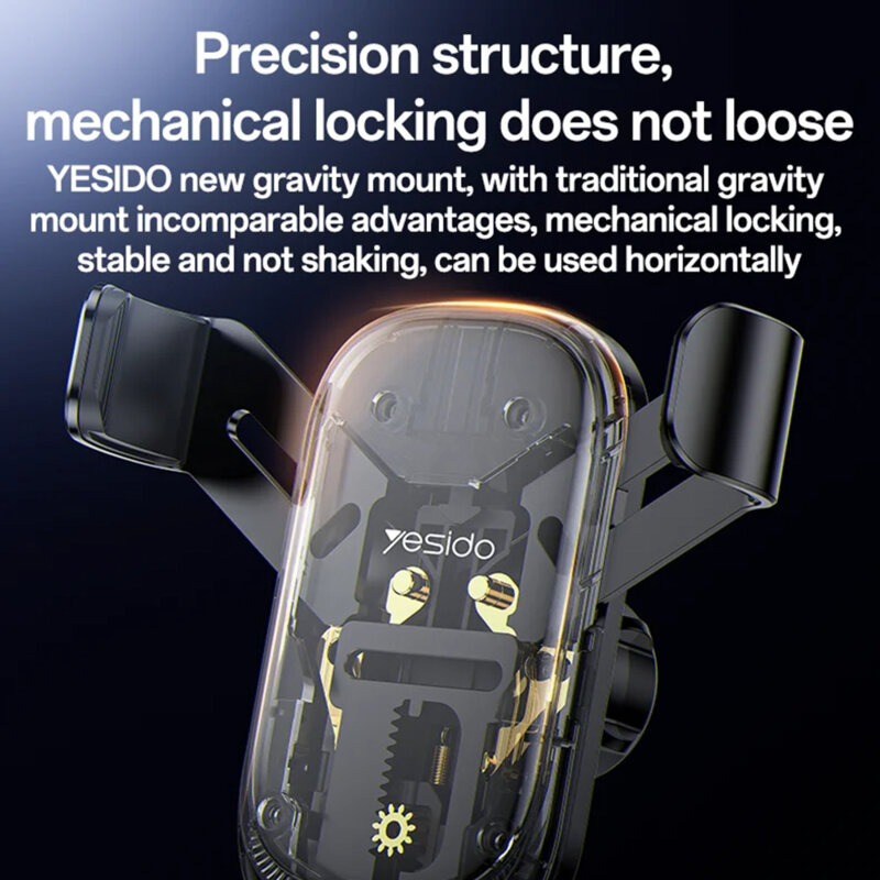 Suport auto gravity pentru grila, blocare mecanica Yesido C247